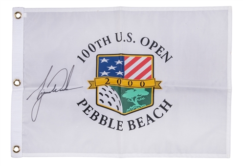 2000 Tiger Woods Signed 100th U.S. Open Pebble Beach Pin Flag (Beckett)